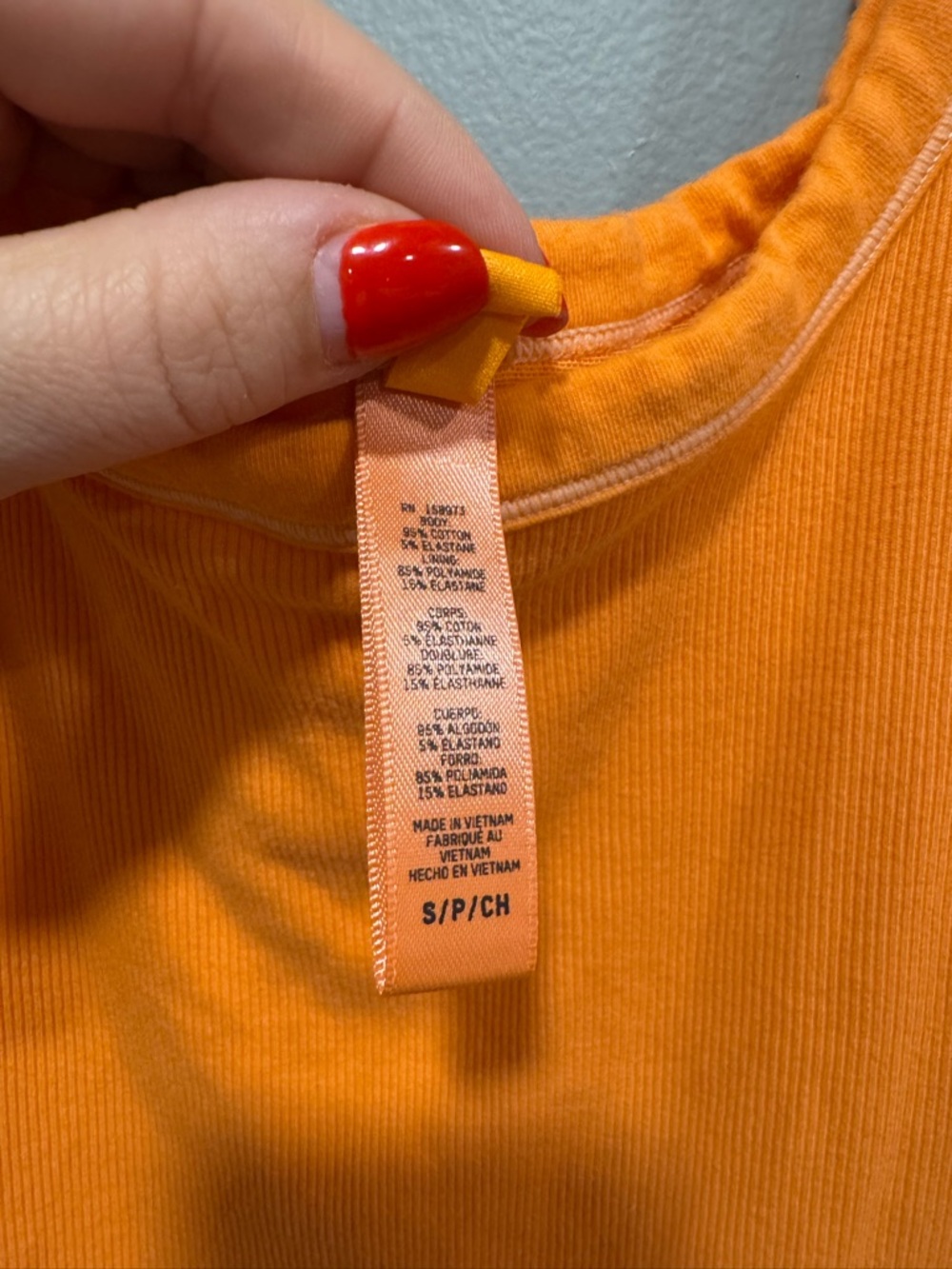SKIMS Ribbed Tank Romper In Orange Size Small - Picture 3 of 4